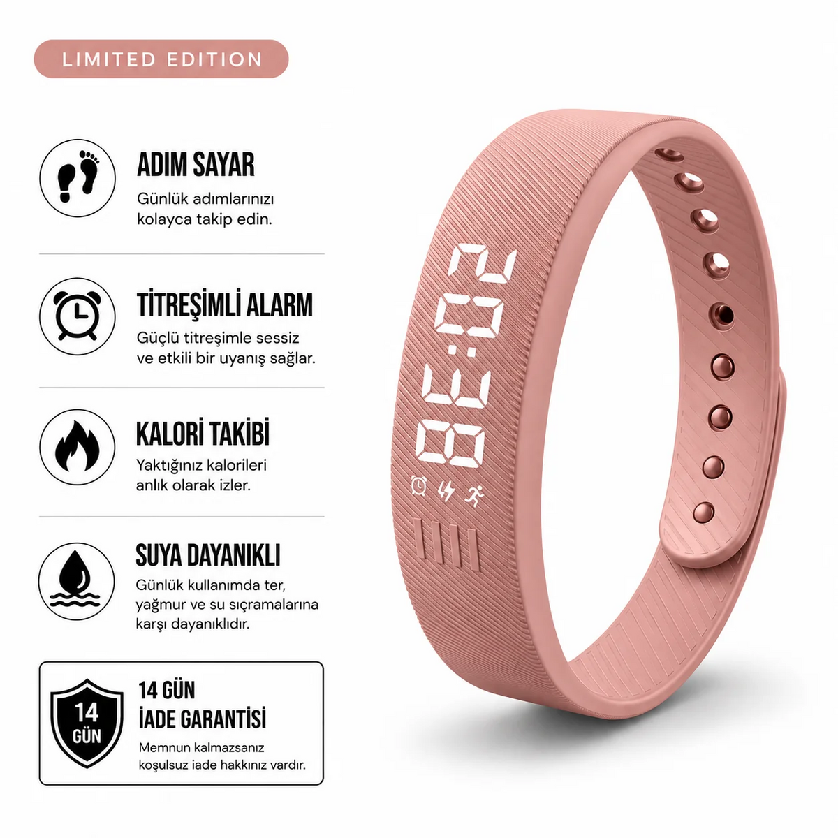 VexBand® – Titreşimli Akıllı Alarm Bilekliği